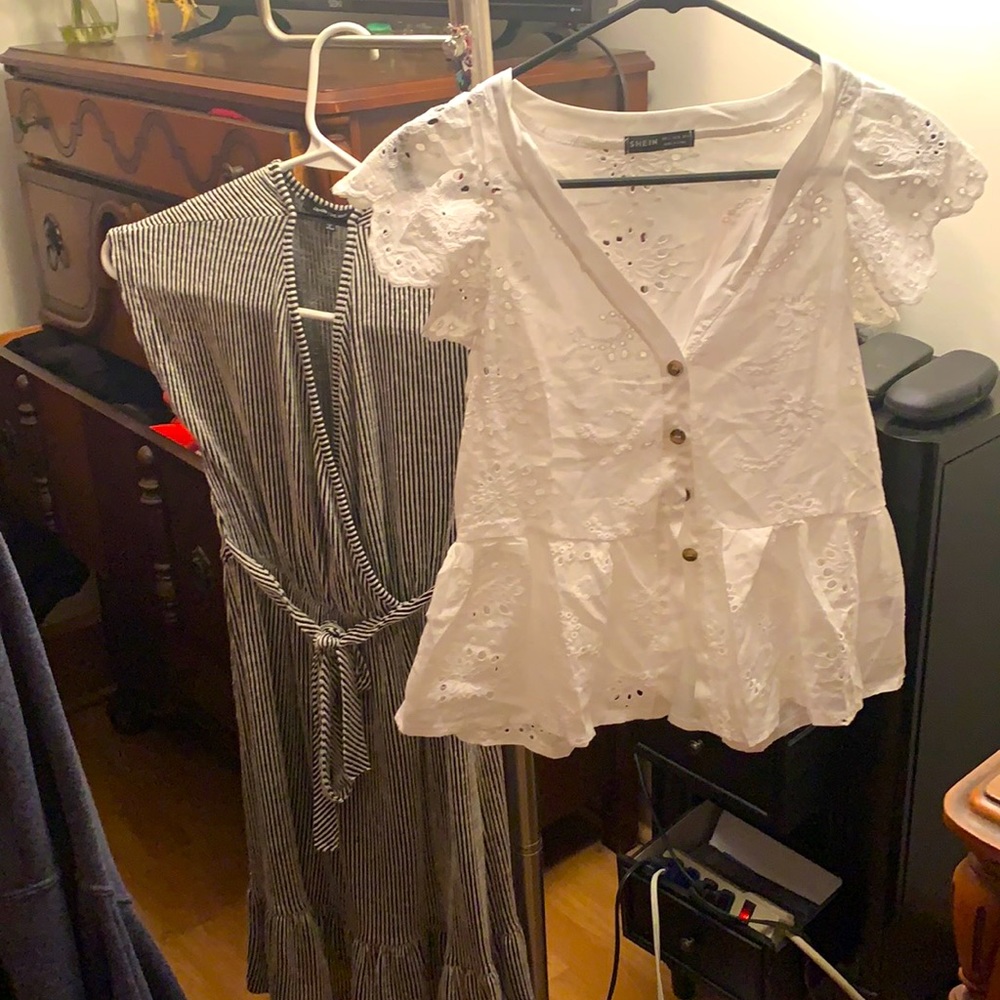 Small shein .small caution to the wind dress.
